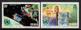 Grenada 1973 Mi# 520, 522 ** MNH - Short Set - Intl. Meteorological Cooperation, Cent. / Space - Nordamerika