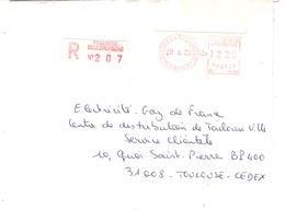 Vignette MOG Guichet LS 1982 TOULOUSE BELLEFONTAINE LETTRE RECOMMANDEE EINSCHREIBEN REGISTERED COVER - 1981-84 LS & LSA Prototypes