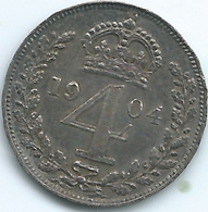 United Kingdom / Great Britain - 1904 - 4 Pence - Edward VII - KM798 - Only 12,000 Minted - G. 4 Pence/ Groat