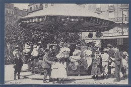 Manège à Bicyclettes Reproduction Carte Ancienne Île De France Loisirs Fête Foraine - Kermissen