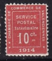 FRANCE - 10 C. Valenciennes Neuf TTB - Guerre (timbres De)