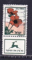 ISRAEL, 1992, Used Stamp(s)  With  Tab, Anemone, SG Number(s) 1157, Scannr. 19248 - Gebruikt (met Tabs)