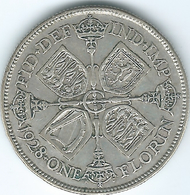 United Kingdom / Great Britain - 1928 - Florin / 2 Shillings - George V - KM834 - J. 1 Florin / 2 Schillings