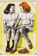 CPM Illustrée J.N.P. - Paris Tabou (lesbiennes),1986  (Série De Cartes Sur L'Ecole, Tirage 300 Ex.) - Otros Ilustradores