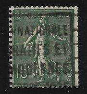 France Roulette N°130f Vert-gris Type (VI) Oblitéré Cote 210€. - Coil Stamps