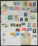 TOPIC EUROPA: 107 Covers / Cards / Postal Stationeries Of Varied Countries, Related To Topic Europa, General Quality Is  - Collections