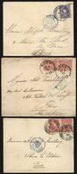 GERMANY: 3 Covers (with The Original Letters Included) Sent To Paris Between 1877 And 1889, Very Nice! - Lettres & Documents