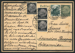 GERMANY: Postal Card Sent From Berlin To PARAGUAY On 15/SE/1934, VF Quality! - Lettres & Documents