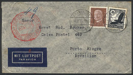 GERMANY: Airmail Cover Sent From Frankfurt To Brazil On 4/SE/1935 Franked With 1.50Mk., VF Quality! - Lettres & Documents