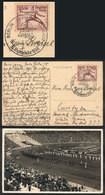 GERMANY: Olympic Card Sent From Berlin To Brazil On 4/AU/1936, With Olympic Postage And Cancel, VF Quality! - Lettres & Documents