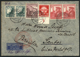 GERMANY: Airmail Cover Sent From Magdeburg To Brazil On 18/AP/1939, Nice Postage, VF Quality! - Lettres & Documents