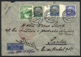 GERMANY: Airmail Cover Sent From Magdeburg To Brazil On 19/JUN/1939, Nice Postage, VF Quality! - Covers & Documents