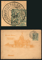 BRAZIL: RHM.BP-66, Postal Card With Postmark Of The PAN-AMERICANO CONGRESS 27/JUL/1906, Interesting! - Entiers Postaux