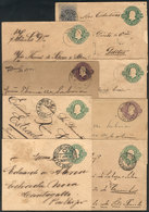 BRAZIL: 8 Postal Stationeries Used Between 1889 And 1891, One Registered (uprated With Sc.300b, US$150 On Cover!), With  - Lettres & Documents
