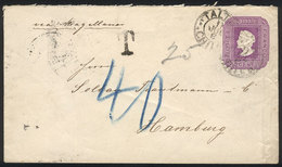 CHILE: 5c. Stationery Envelope Sent From TALTAL To Germany On 11/JUL/1893 (postmark With The Date Ill-arranged), With Se - Chili