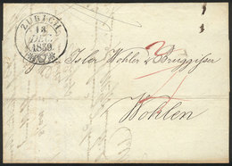 SWITZERLAND: Entire Letter Sent From ZURICH To Wohlen On 13/DE/1839, VF Quality! - Other & Unclassified