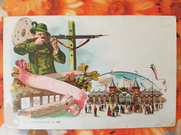 GERMANY. Vintage Postcard,  Shooting Area . Schützenfest At Munich - Shooting (Weapons)