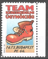 Boot Shoes - TEAM Advertising Agency - LABEL CINDERELLA VIGNETTE 1995 Hungary - MNH My Stamp - Andere & Zonder Classificatie