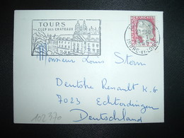 LETTRE MIGNONNETTE Pour ALLEMAGNE TP M. DE DECARIS 0,25 OBL.MEC.6-1 1965 TOURS RP INDRE ET LOIRE (37) - 1960 Marianne (Decaris)