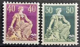 SWITZERLAND 1908 - MLH - Sc# 138, 139 - 40r 50r - Nuovi