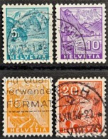 SWITZERLAND 1934 - Canceled - Sc# 220, 221, 222, 223 - 5r 10r 15r 20r - Gebruikt