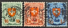 SWITZERLAND 1924 - Canceled - Sc# 200, 201, 202 - 90r 1,20F 1,50F - Gebruikt