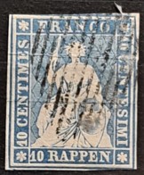 SWITZERLAND 1855/57 - Canceled - Sc# 27 - 10r - Usados