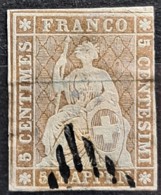 SWITZERLAND 1855/57 - Canceled - Sc# 24 - 5r - Oblitérés