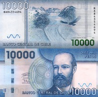 CHILE, 10000 Pesos, 2018, P164g, UNC - Cile