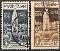 ITALIA / ITALY 1912 - Canceled - Sc# 124, 125 - Complete Set! - Used