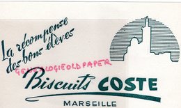 13- MARSEILLE - BUVARD BISCUITS COSTE- RECOMPENSE DES BONS ELEVES- ECOLE- BISCUIT - GATEAUX - CATHEDRALE - Lebensmittel