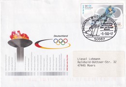 Germany 2002 Postal Stationery Cover; Winter Olmpic Hosts; Speed Skating; Biathlon; German Sport And Oylmpic Museum Köln - Winter 2002: Salt Lake City - Paralympics