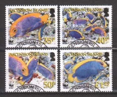 Ascension 2007 Mi 989-992 WWF - TROPICAL FISH - Used Stamps