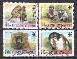 Guinee 2000 WWF - MONKEES - Used Stamps