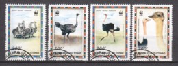 Tchad 1996 Mi 1370-1373A WWF - OSTRICH - Gebruikt