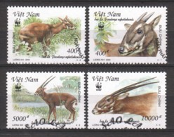 Vietnam 2000 Mi 3063-3066 WWF - ANTILOPES - Used Stamps