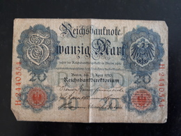 Billet Allemagne 20 Marks 21/04/1910  & - 20 Mark