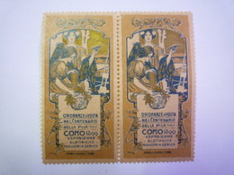 2020 - 5621  Deux VIGNETTES Style ART NOUVEAU  Esposizione Elettricita  COMO  1899    XXX - Non Classés