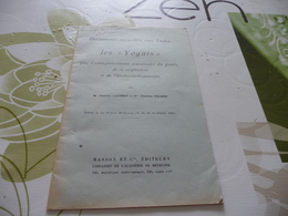 Plaquette Envoi De L'auteur Documents Recueillis Aux Indes Sur Les Yoguis Par L'enregistrement Du Pouls..Laubry/Brosse - Sciences
