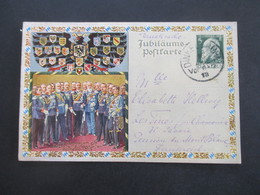 1913 Bayern Ganzsache Jubiläums Postkarte Kelheim 1913 Zusammenkunft Der D. Bundesfürsten Als Drucksache Nach Frankreich - Interi Postali