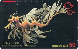 Japan  Phonecard Fisch Seepferdchen Krabbe - Fish