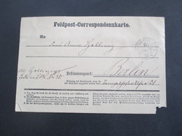 Feldpost 1870 Deutsch - Französischer Krieg Stempel Vom 31.12.1870 K. Pr. Feld - Post Exped. 6. Inf. Div. Nach Berlin - Guerra De 1870