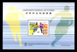 Macau Macao 1998 World Cup Football Soccer Miniature Sheet Mint MNH - Blocchi & Foglietti