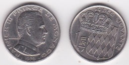 MONACO. 1 FRANC 1979 RAINIER III - 1960-2001 Neue Francs