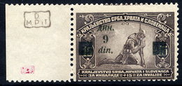 YUGOSLAVIA (SHS) 1922 Surcharge On War Charity Error 9 Din On 15 Pa. MNH / **.  Michel 166F - Nuevos