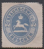 German States - Braunschweig Scott 25 1865 2 Gr Ultra,Mint - Braunschweig