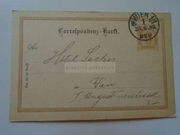 ZA279.6  Austria  Postal Stationery Ganzsache -Correspondenz Karte   2kr   1898 HOTEL SACHER WIEN - Stamped Stationery