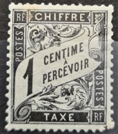 FRANCE 1882 - Canceled - YT 10 - Chiffre Taxe 1c - 1859-1959 Used