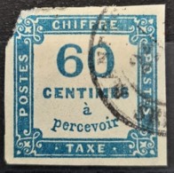 FRANCE 1878 - Canceled - YT 9 - Chiffre Taxe 60c - Damaged On Upper Left Corner! - 1859-1959 Used