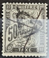 FRANCE 1892 - Canceled - YT 20 - Chiffre Taxe 50c - 1859-1959 Gebraucht